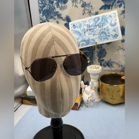🆕 ALEXANDER MCQUEEN 🧿 NWOT AM0367S-001 Icon Sunglasses, Ruthenium & Black Lens - Picture 5 of 16
